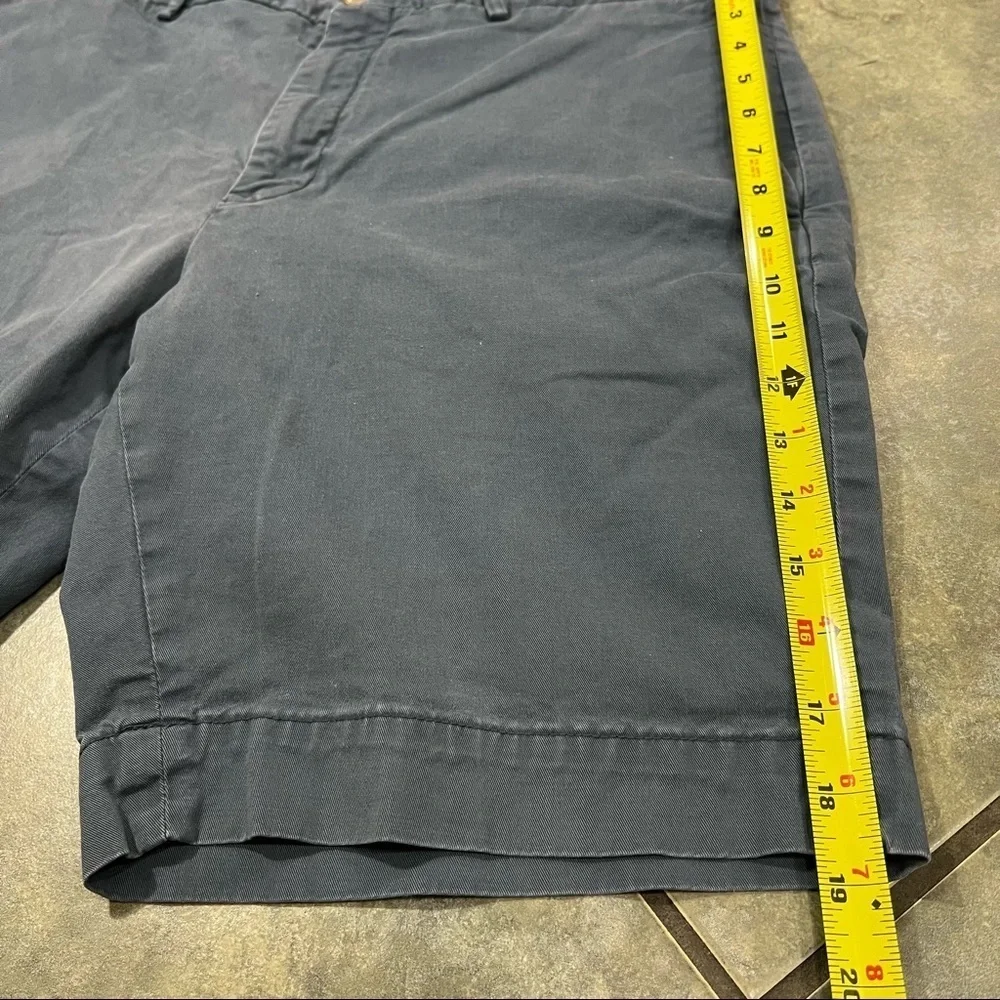 Polo Ralph Lauren Chino Khaki Gray Blue Shorts 36 Slim Stretch Casual Preppy EUC